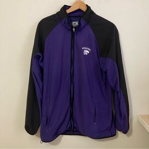 Men’s Size Large K-State Full Zip Jacket, Kansas State Purple Fleece Coat